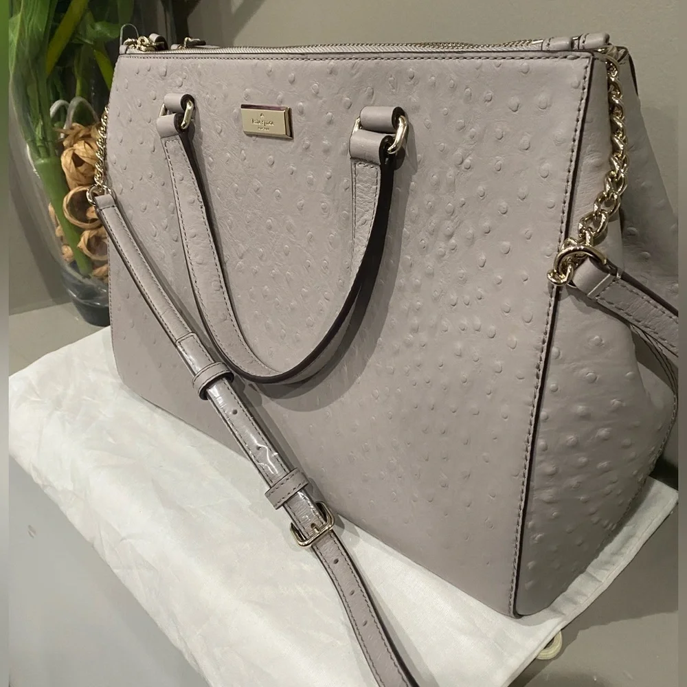 NWOT Kate spade Loden Bristol drive ostrich satchel